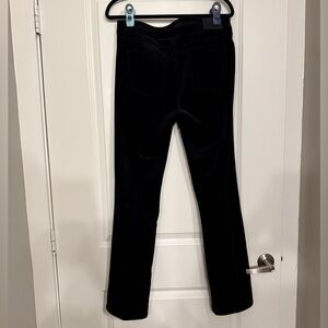 Lauren Ralph Lauren Black Premier Straight Velvet Corduroy Pants Size 8